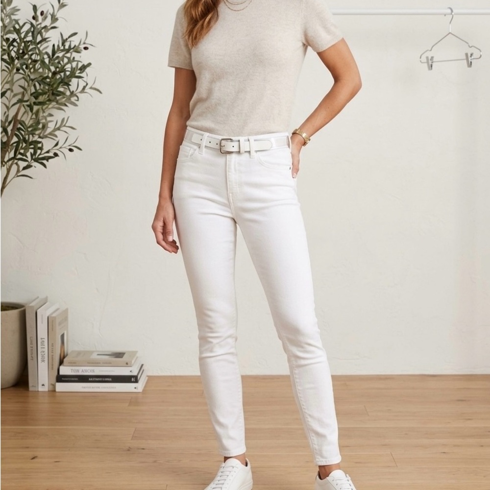 🌟H&M Skinny Coup Moulante & Denim White Jeans Size 27